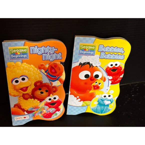 Sesame Street Beginnings Bendon Board Books Nighty Night Bubbles Ernie Big Bird - Picture 1 of 7